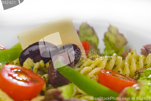 Image of italian fusilli pasta salad