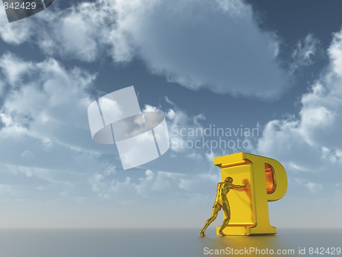 Image of man pushes p