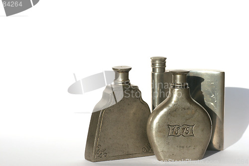 Image of Pewter bottles