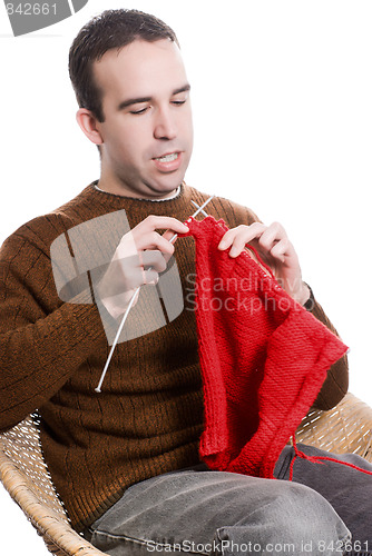 Image of Knitting Man