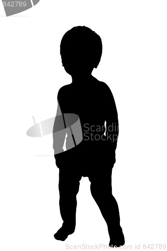 Image of Toddler Silhouette Illustration