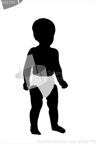 Image of Toddler Silhouette Illustration