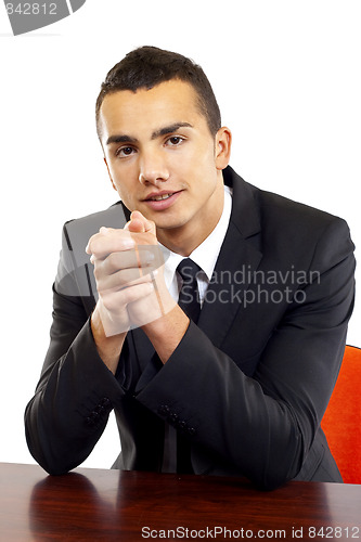 Image of  businessman at desk