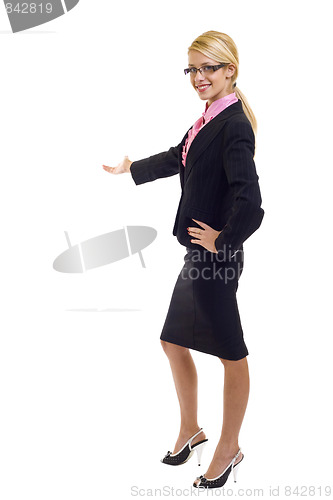 Image of woman presenting