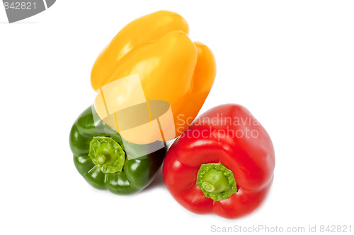 Image of Three sweet peppers