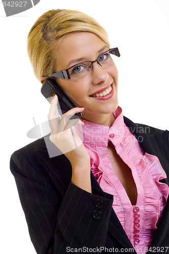 Image of Beautiful Woman on Phone