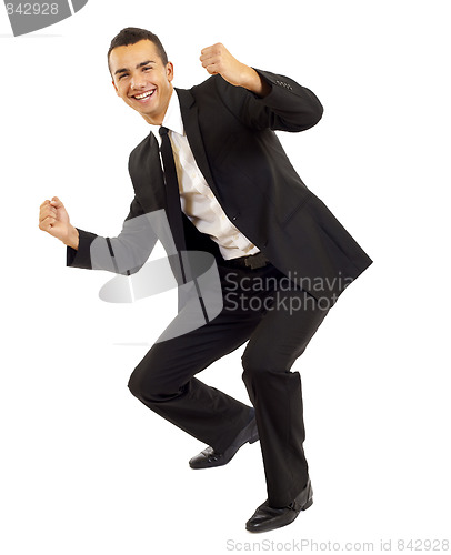 Image of businessman winning