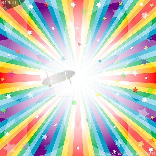 Image of Abstract rainbow  background  with rays