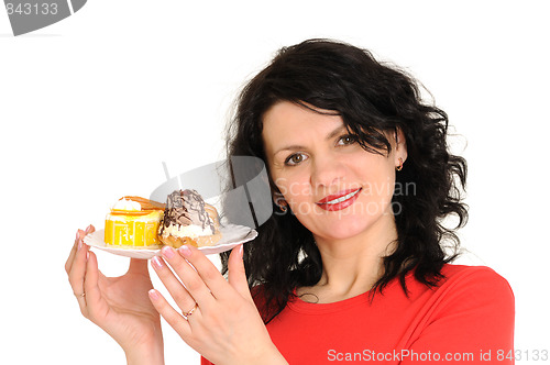 Image of sponge cake on plate