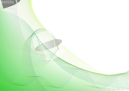 Image of Green abstract background with waves