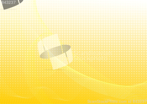 Image of Yellow abstract background with waves