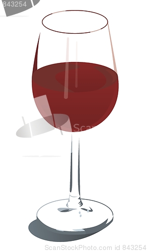 Image of A glass of red wine