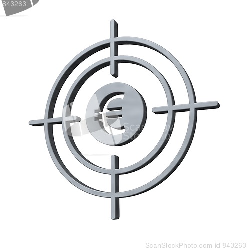 Image of gun sight with euro symbol