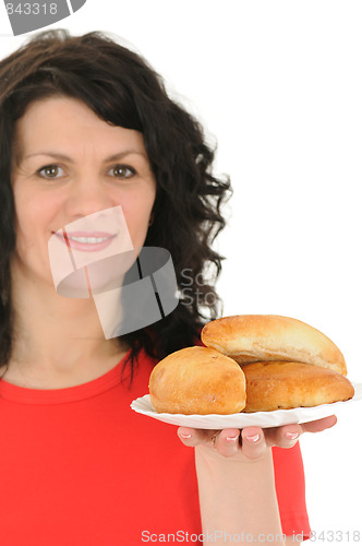 Image of woman with pies