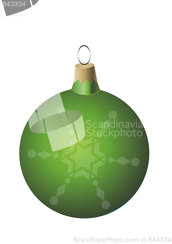 Image of Green Christmas ball ornament