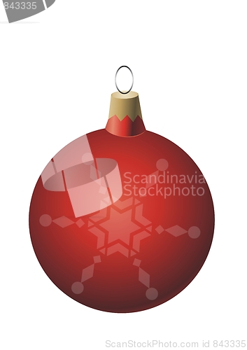 Image of Red Christmas ball ornament