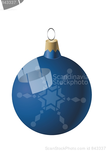 Image of Blue Christmas ball ornament