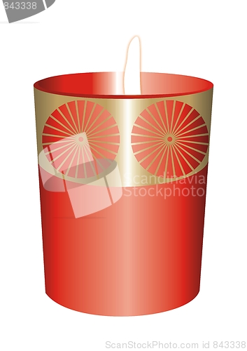 Image of A red candle