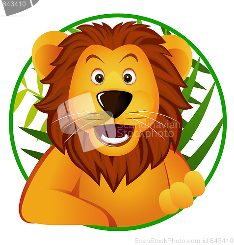 Image of Cute cartoon lion