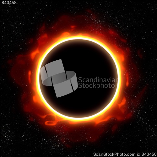 Image of total eclipse in space