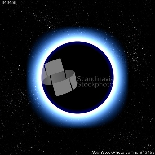 Image of total eclipse in space