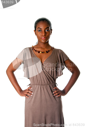 Image of Assertive African business woman