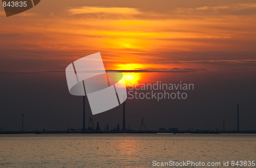 Image of Sunset over Wilhelmshaven