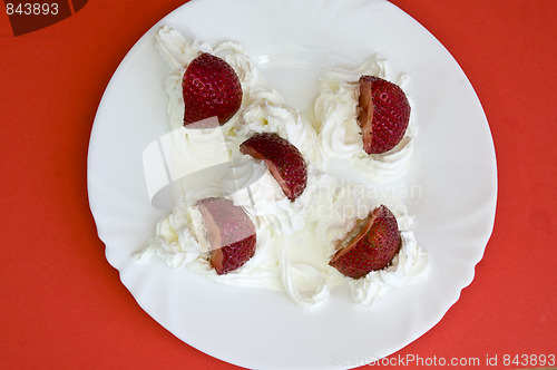 Image of strawberry with cream