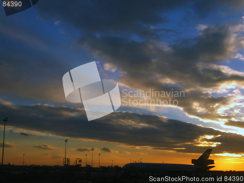 Image of sky and clouds in the airport