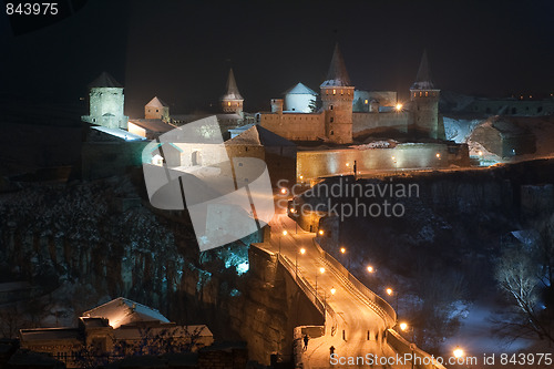 Image of Night Castle and bridge