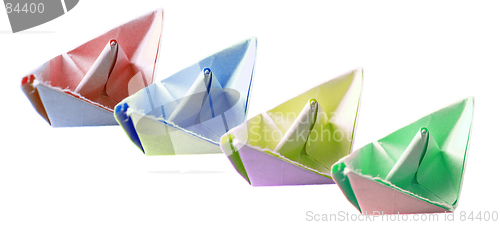 Image of four paper ships