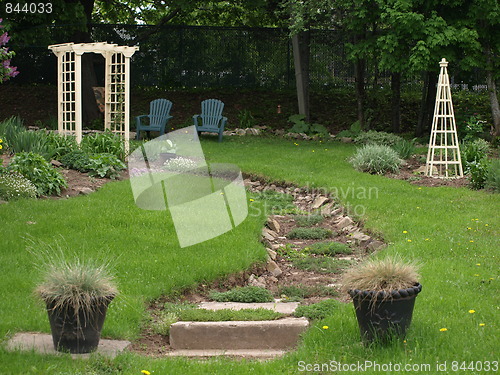 Image of In the flower garden.