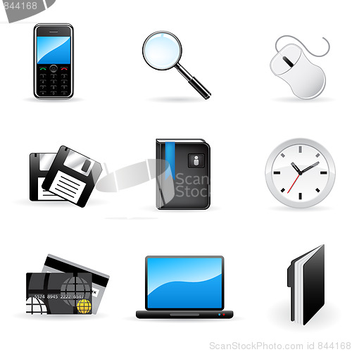 Image of Office and business icons