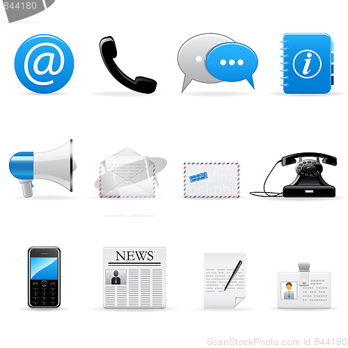 Image of Internet communication icons