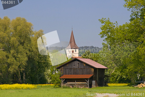 Image of Cabin with Church