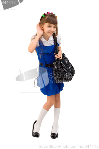 Image of The girl in a blue dress