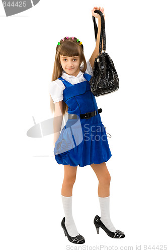 Image of The girl in a blue dress