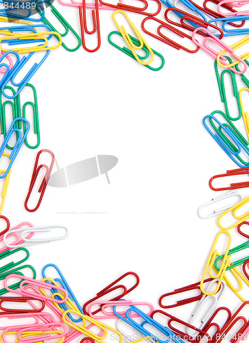 Image of Color paperclips frame