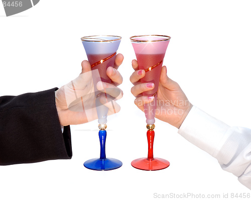 Image of Couple of glasses, celebration