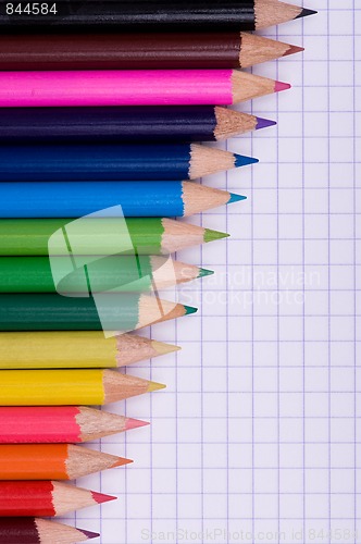 Image of Multicolor pencils on paper