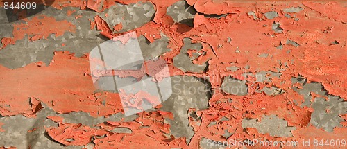 Image of cracked red paint