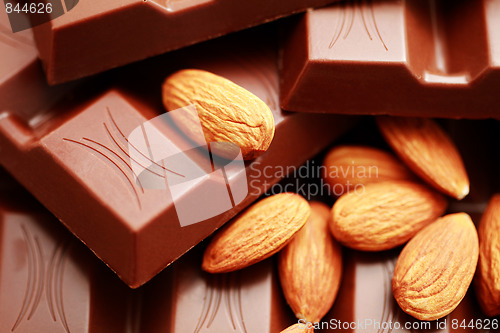 Image of chocolate with almonds