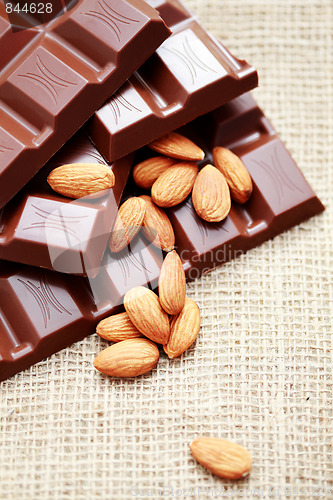 Image of chocolate with almonds