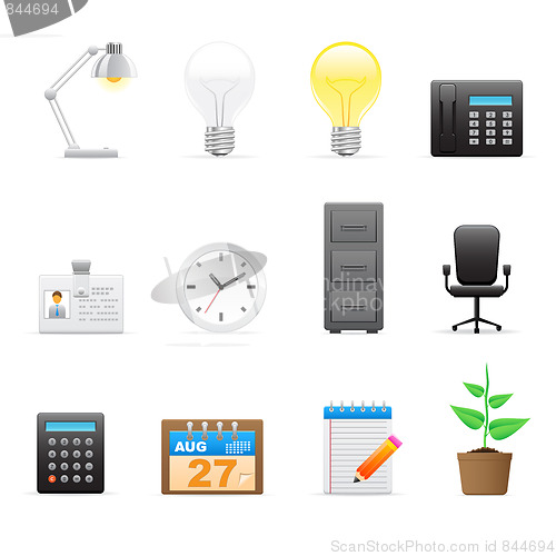 Image of Office icons set  (Workplace)