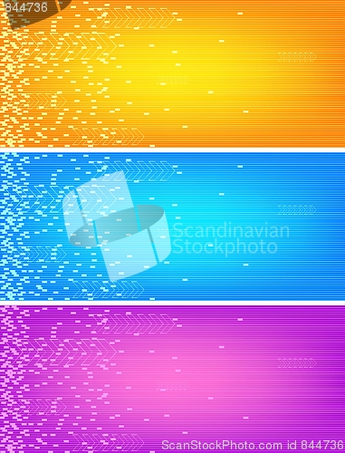 Image of Set of three colourful banners