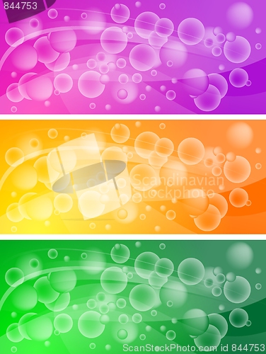 Image of Set of bubbly banners (eps 10)