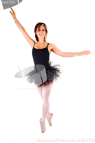 Image of Beautiful young girl dancing ballet.