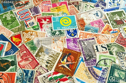 Image of World post stamps