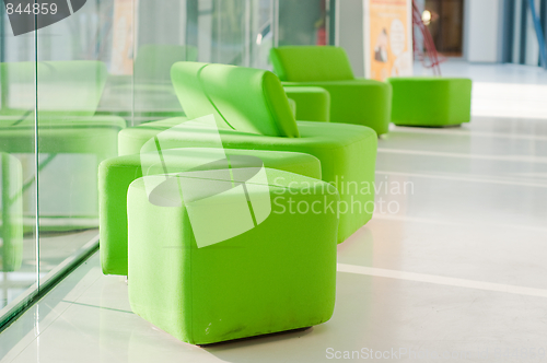 Image of Green armchairs