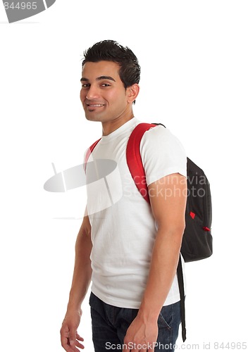 Image of Ethnic male student smiling